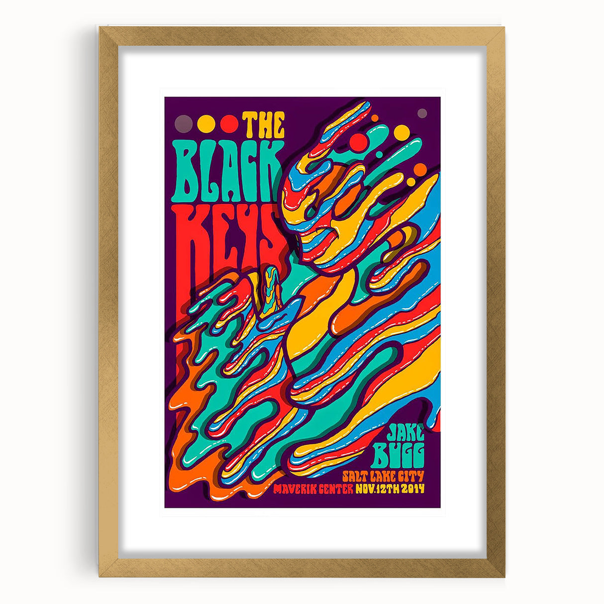 The Black Keys Concert Poster Art – Psychedelic Rock Wall Decor