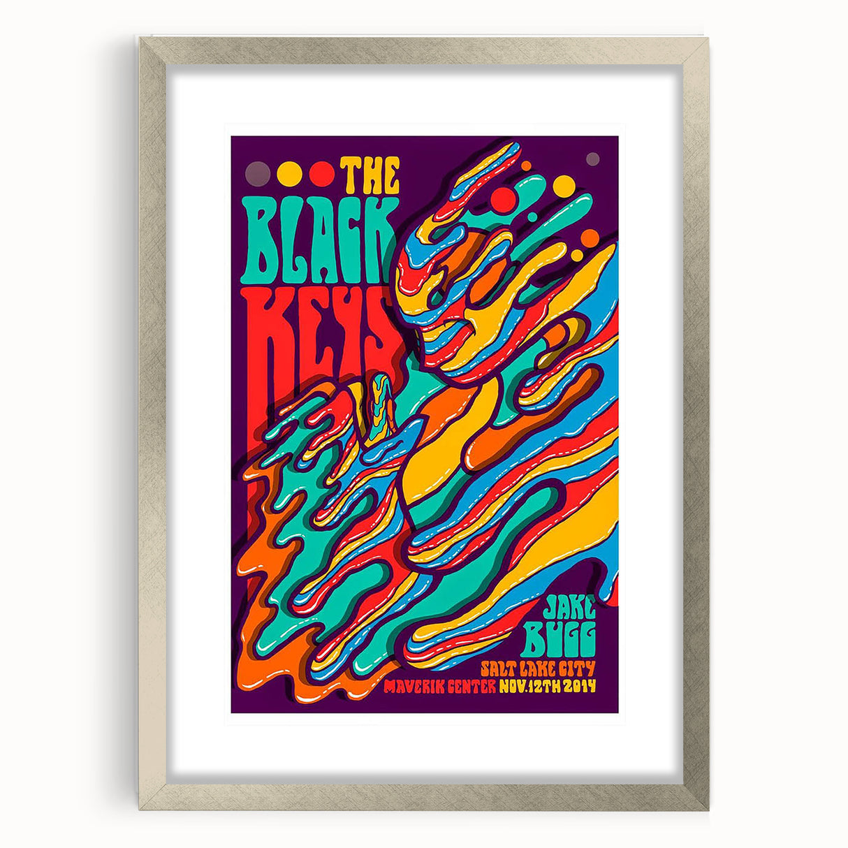 The Black Keys Concert Poster Art – Psychedelic Rock Wall Decor