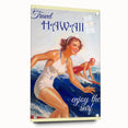 Retro Hawaii Surfing Poster – Vintage Beach Art