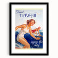 Retro Hawaii Surfing Poster – Vintage Beach Art