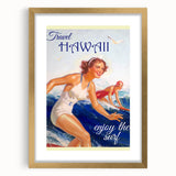Retro Hawaii Surfing Poster – Vintage Beach Art