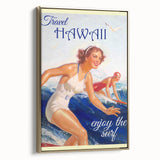 Retro Hawaii Surfing Poster – Vintage Beach Art