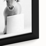 Adorable Pony Bathroom Wall Art - Modern Black and White Decor