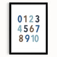 Number Wall Art - Boys Room Wall Art Kids Wall Art Prints