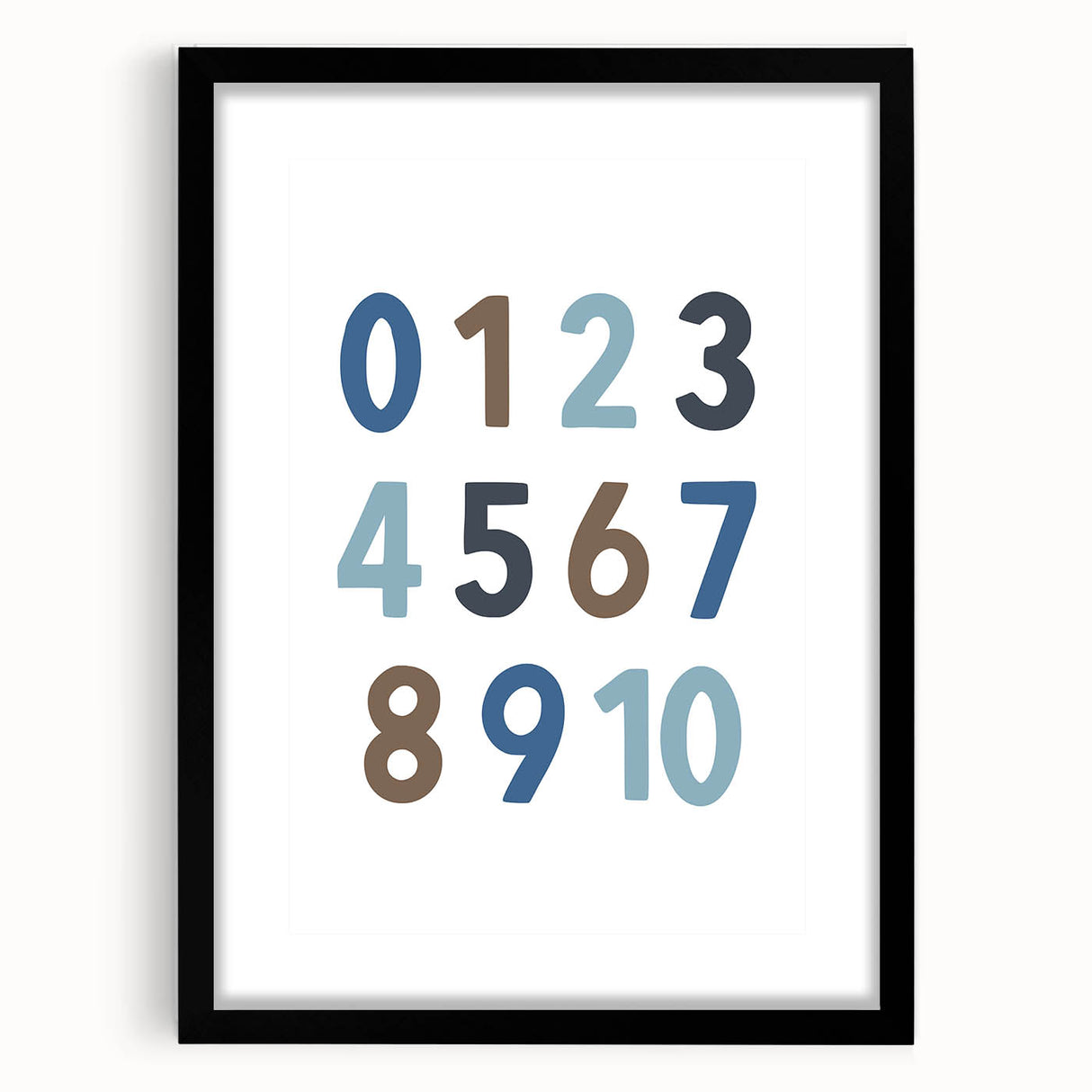 Number Wall Art - Boys Room Wall Art Kids Wall Art Prints