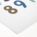 Number Wall Art - Boys Room Wall Art Kids Wall Art Prints