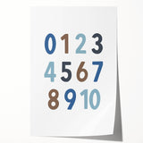 Number Wall Art - Boys Room Wall Art Kids Wall Art Prints