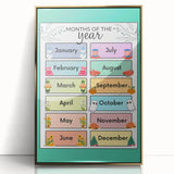 Months of the Year - Kids Educational Wall Art Learning Print