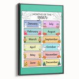 Months of the Year - Kids Educational Wall Art Learning Print