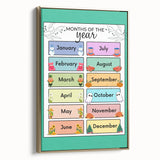 Months of the Year - Kids Educational Wall Art Learning Print