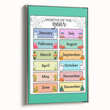 Months of the Year - Kids Educational Wall Art Learning Print
