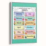 Months of the Year - Kids Educational Wall Art Learning Print