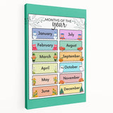 Months of the Year - Kids Educational Wall Art Learning Print
