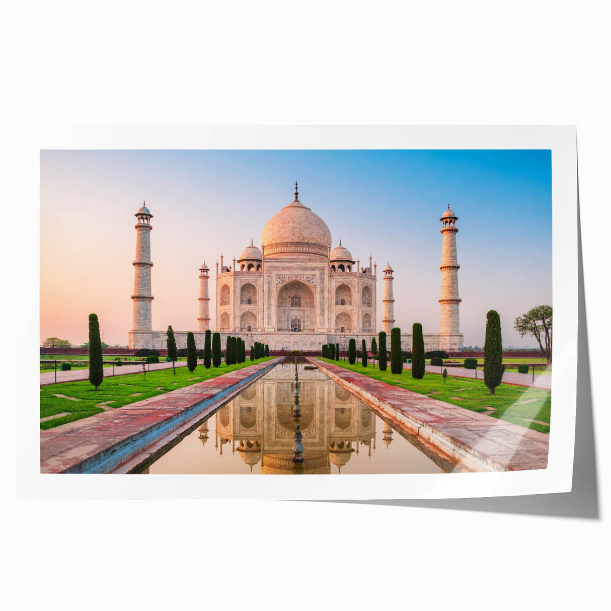 Extra large rolled print of a serene Indian landscape in muted earth tones, ideal for art wall dining room.