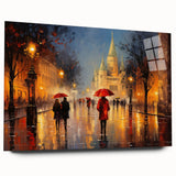 Large abstract wall art depicting the Paris skyline in muted gray tones on acrylic glass.