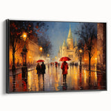 Black and white vintage poster art of Parisian landscape on framed canvas, ideal for bedroom decor.