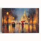 Black and white large art print of Paris scenery on stretched canvas, ideal for kitchen wall art or bedroom decor.