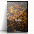 Large abstract wall art featuring fall-themed colors on acrylic, framed in black, ideal for modern art wall decor.