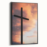 Black and white landscape art painting of spring on framed canvas, ideal for bedroom wall decor.