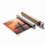 Extra large rolled print featuring spring floral art in pastel shades.