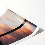 Extra large wall art featuring line art flowers in soft pastel shades on a rolled canvas.