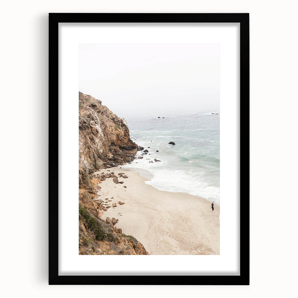 Extra large abstract art print featuring vibrant summer hues on a textured canvas, framed in black.
