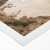 Art deco poster featuring a summer scene in pastel shades on rolled canvas, suitable for dining room or bathroom wall art.