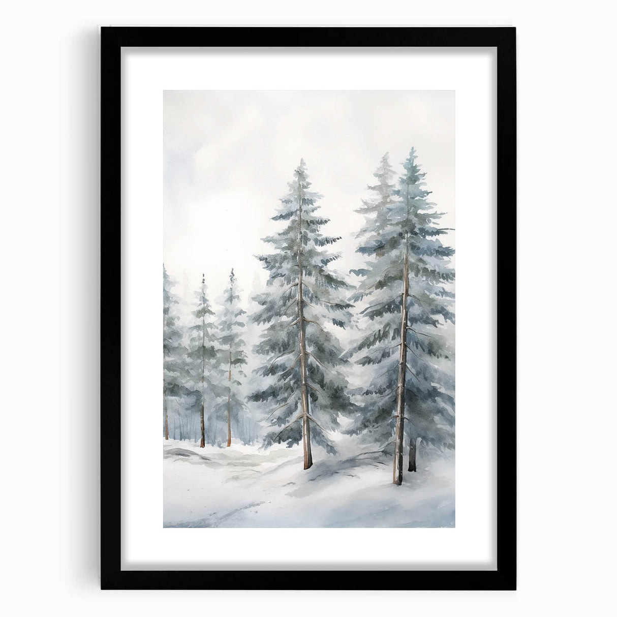 Abstract art print featuring textured layers in vibrant winter hues on an extra large canvas, suitable for living room decor.
