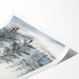 Extra large wall art featuring line art flowers in monochrome, printed on rolled canvas.