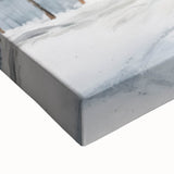 Black and white landscape art painting on large canvas depicting a serene winter scene, ideal for bedroom wall decor.