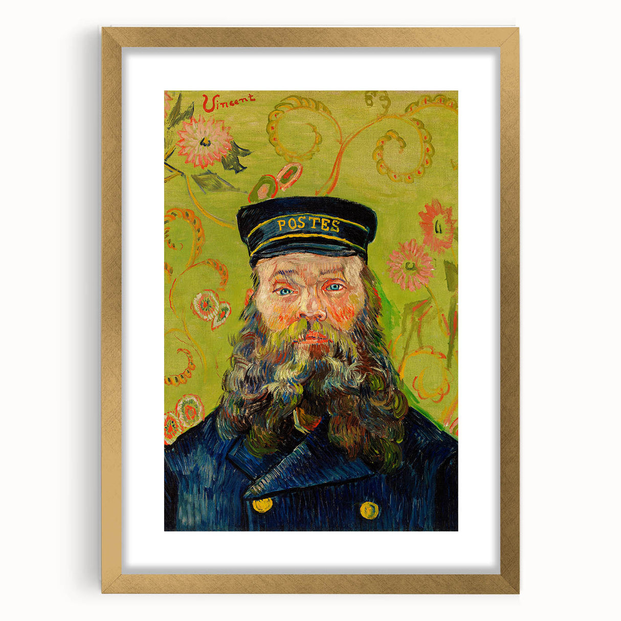Abstract art print featuring swirls of vibrant blue and yellow on a framed canvas, ideal for dining room decor.