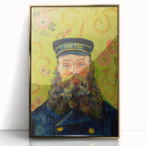 Art deco poster of Van Gogh's painting in gold frame, suitable for modern art wall decor or nursery.