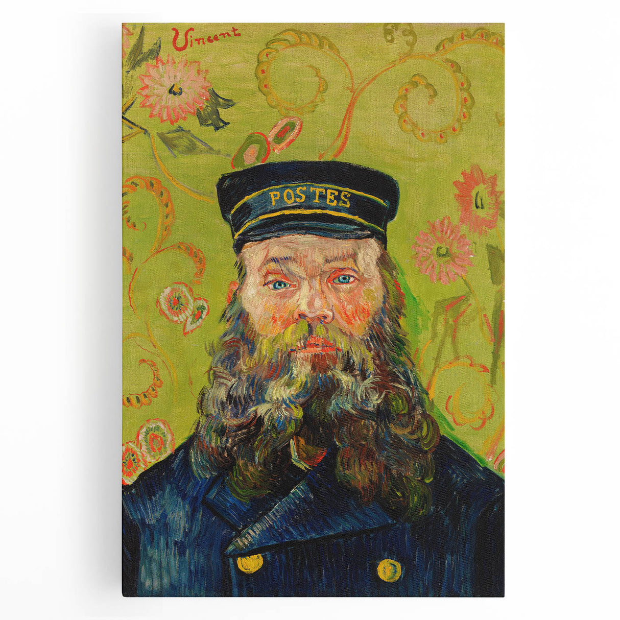 Black and white stretched canvas of Van Gogh's painting, ideal for kitchen wall art or bedroom ambiance.