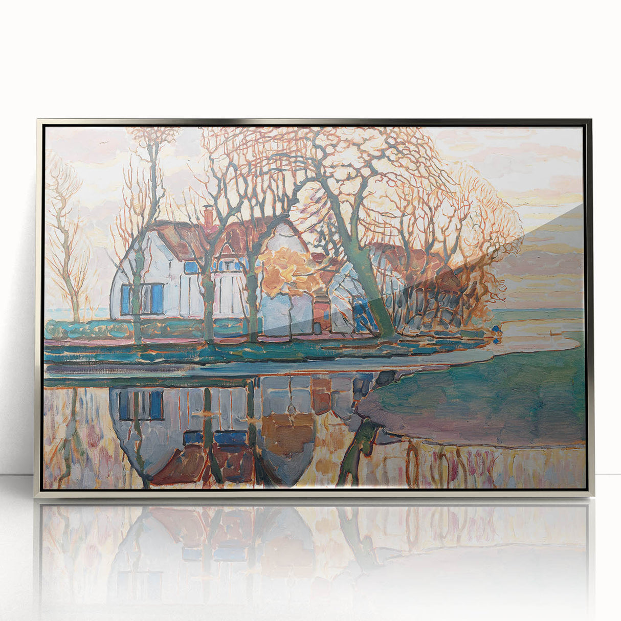 Farm near Duivendrecht" Modern Wall Art - Contemporary Landscape Decor