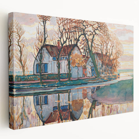 Farm near Duivendrecht" Modern Wall Art - Contemporary Landscape Decor
