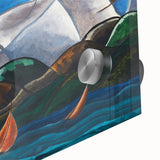 Clouds and Water" Abstract Modern Art - Contemporary Coastal Decor