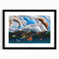 Clouds and Water" Abstract Modern Art - Contemporary Coastal Decor