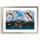 Clouds and Water" Abstract Modern Art - Contemporary Coastal Decor