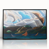 Clouds and Water" Abstract Modern Art - Contemporary Coastal Decor