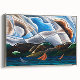 Clouds and Water" Abstract Modern Art - Contemporary Coastal Decor