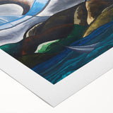 Clouds and Water" Abstract Modern Art - Contemporary Coastal Decor