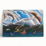 Clouds and Water" Abstract Modern Art - Contemporary Coastal Decor