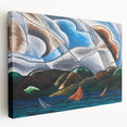 Clouds and Water" Abstract Modern Art - Contemporary Coastal Decor
