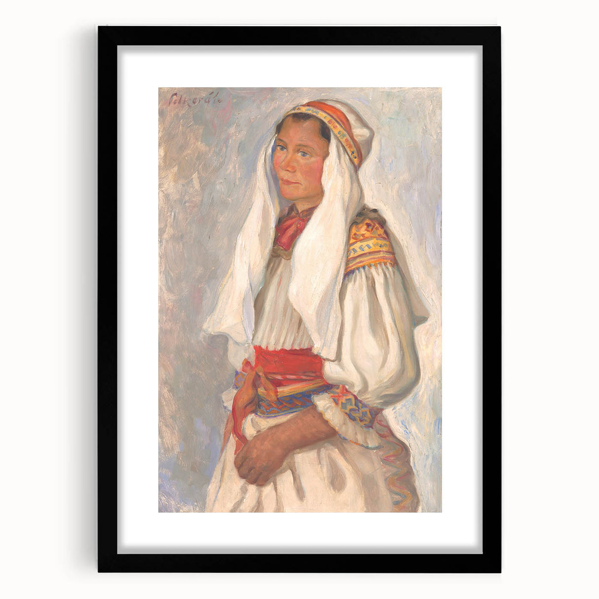 Modern Wall Art - Vibrant Portrait of Elegance in Minimalist Style