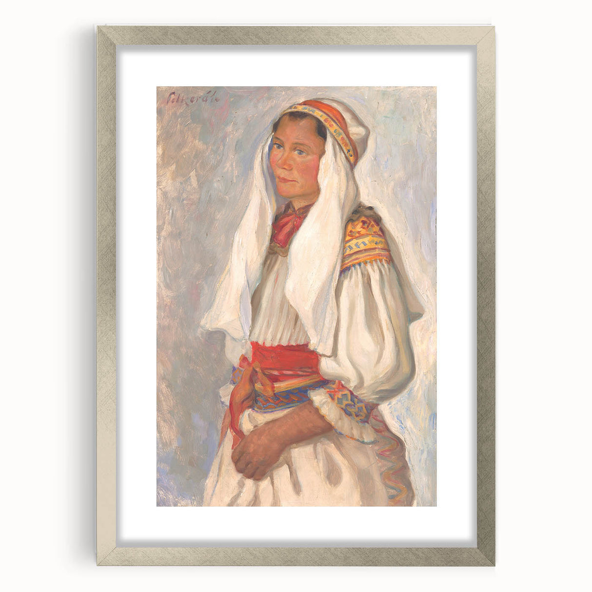 Modern Wall Art - Vibrant Portrait of Elegance in Minimalist Style