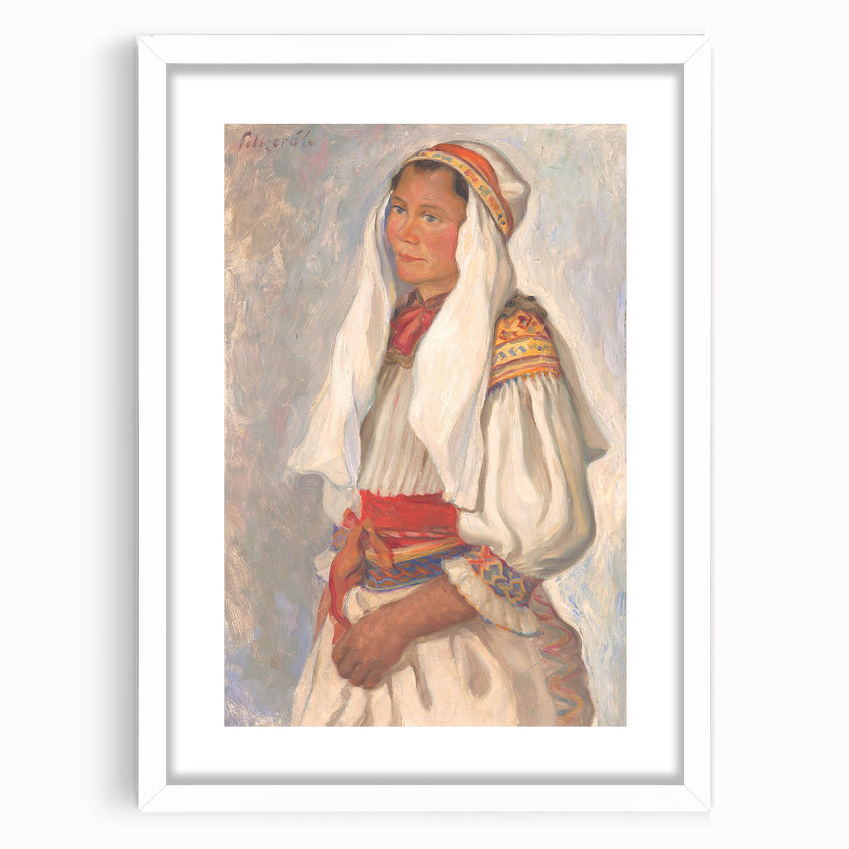 Modern Wall Art - Vibrant Portrait of Elegance in Minimalist Style