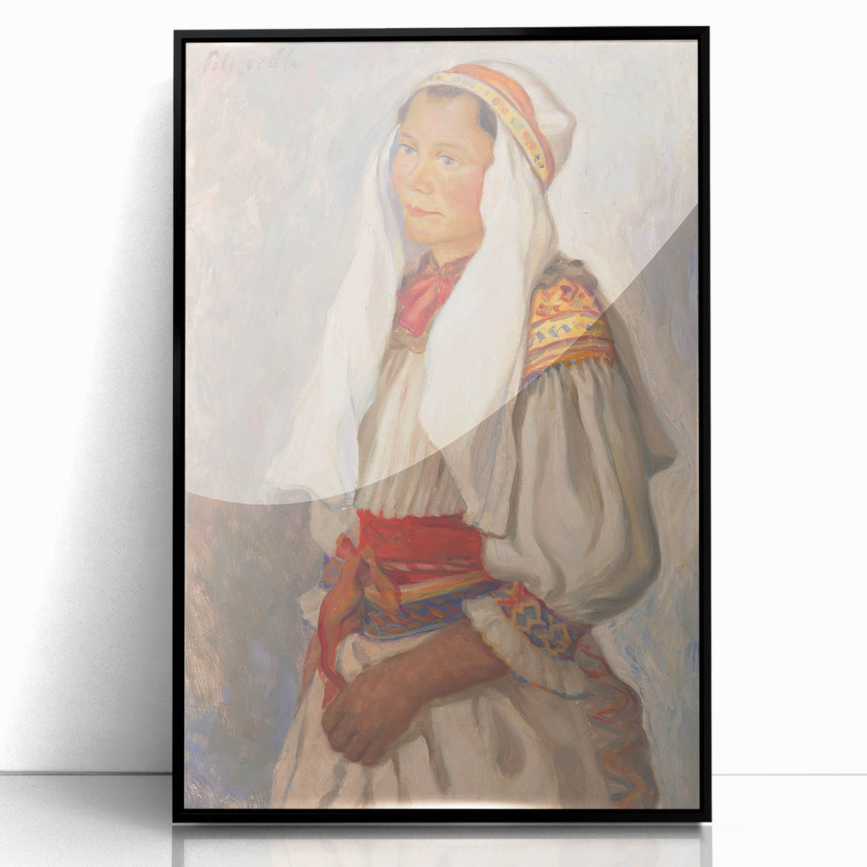 Modern Wall Art - Vibrant Portrait of Elegance in Minimalist Style