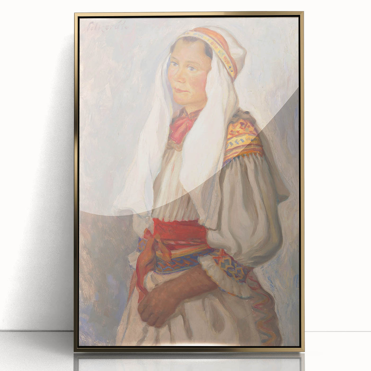 Modern Wall Art - Vibrant Portrait of Elegance in Minimalist Style