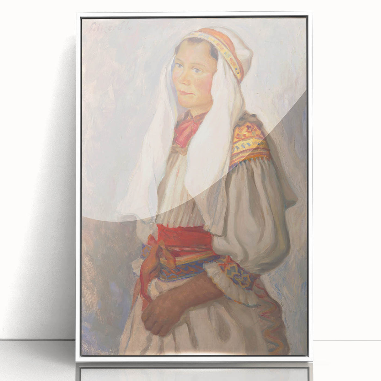 Modern Wall Art - Vibrant Portrait of Elegance in Minimalist Style