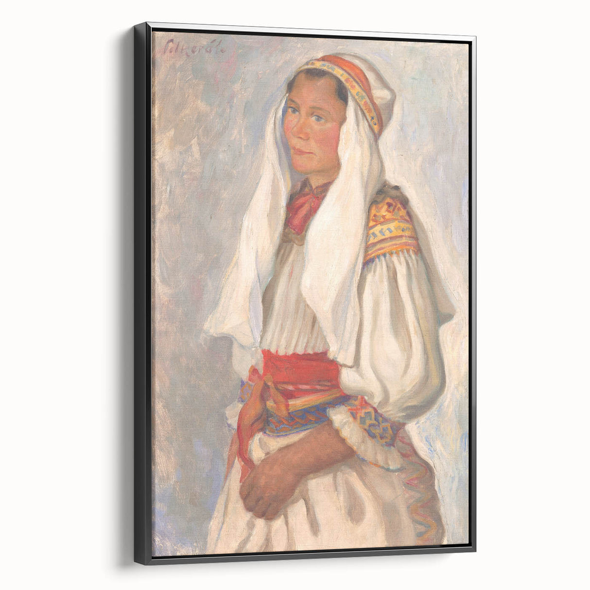 Modern Wall Art - Vibrant Portrait of Elegance in Minimalist Style
